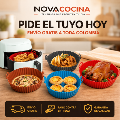 PROMO 6x1 Moldes Antiadherentes de Silicona para Freidora de Aire